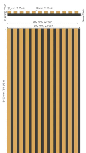 Zestaw Bookmatching z 6 paneli akustycznych Slate-Lite ARCTIC WHITE, 240 × 60 cm