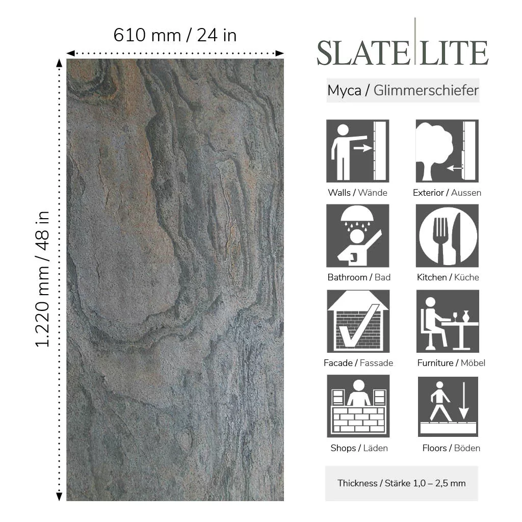 Slate-Lite Verde Gris 122x61