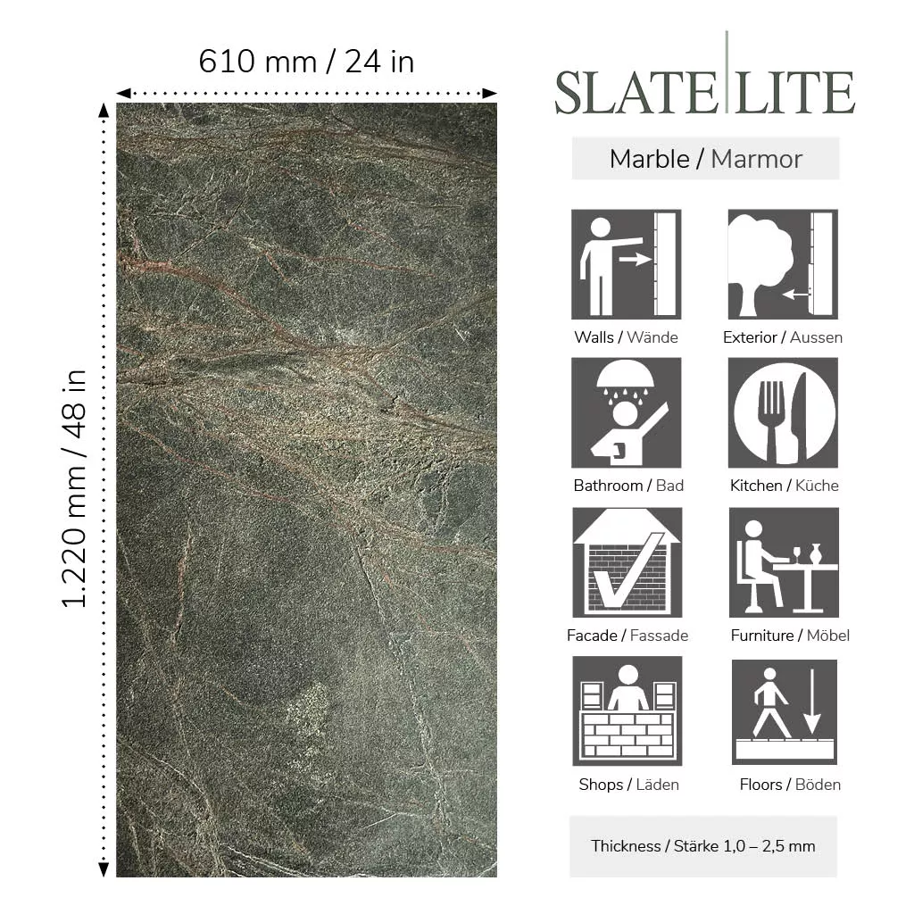 Slate-Lite Rainforest Green 122x61